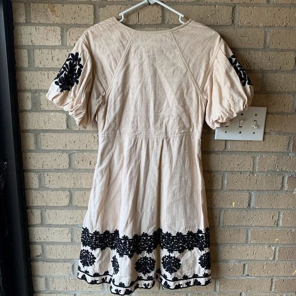 Anthropologie Orla Women's Embroidered Mini Dress Size 2 Cinderella Taylored - Picture 4 of 11
